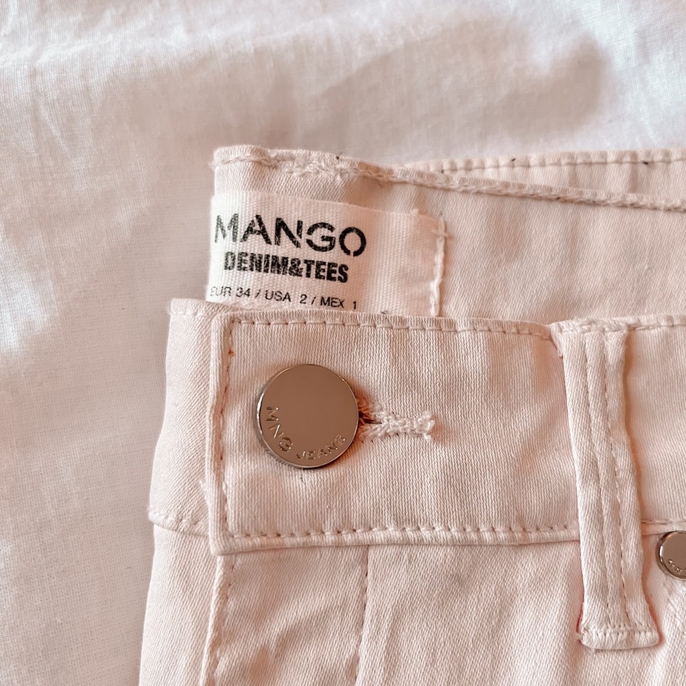 MANGO pale pink skinny/slim fit pants